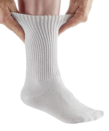 Silvert's Adaptive Clothing & Footwear Men s & Women s Simcan Diabetic Comfort Socks Large White
