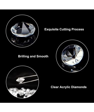 OUTUXED 1000pcs 0.4inch Clear Acrylic Diamonds - Wedding Table Decorations & Bridal Shower Vase Fillers - Buy Online on GoSupps.com