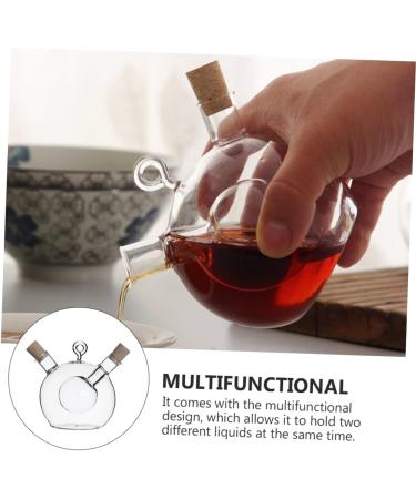 Zerodeko 2 Pcs Kitchen Oil Control Pot Honey Dispenser Container with Lid Oil Sealing Bottle Glass Caster Glass Storage Bottle with Cork Oil Dispenser Bottle Olive Oil Food Glass Bottle 11.5x10cmx2pcs Transparent Colorx2pcs - Buy Online on GoSupps.com