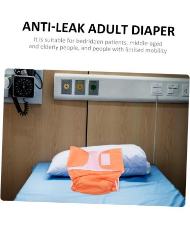 DOITOOL 3pcs Briefs - Adjustable Reusable Underwear Cover for Men and Women - Leakproof and Leakfree Pants for Adults, Seniors, and Disabled - Orange - Buy Online on GoSupps.com