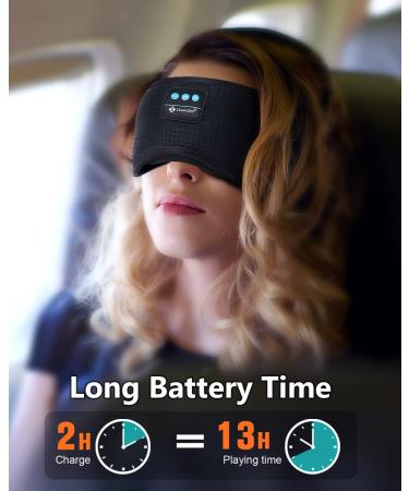 Bluetooth 5.2 Sleep Headphones with White Noise & 3D Breathable Eye Mask - Timer & Wireless, Perfect for Side Sleepers, Travel, Meditation - Cool Gadgets for Men and Women - Buy Online on GoSupps.com