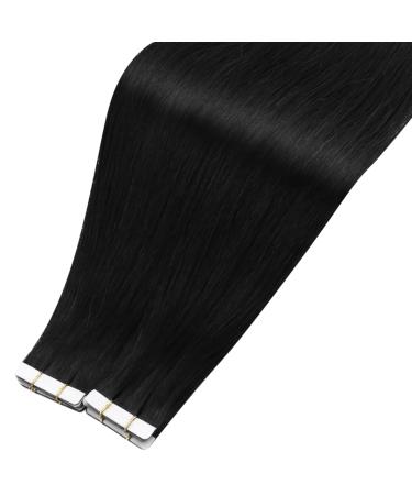 Moresoo Virgin Tape In Extensions - Real Hair Adhesive Invisible #1 - 5 Pieces 10g 40cm | Remy Quality - Buy Online on GoSupps.com