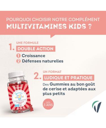 Vitavea - Multivitamins Kids Gummies Food Supplement for Growth Natural Defenses Vitamin C Vitamin D Iodine Zinc Ages 3 years and above 20 Gummies Cure for 10 to 20 days Made in Europe - Buy Online on GoSupps.com