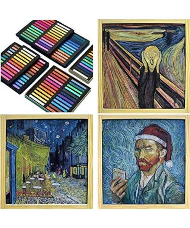 Non-Toxic Square Soft Pastels Set - 12 Colors | Artist Chalk Pastel Sticks for Art Drawing and Painting - Professional Quality - Buy Online on GoSupps.com