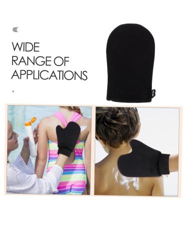 MERRYHAPY Self Tanner Glove Mitt Back Applicator for Body Lotion Plush Easy to Use Safety Tanning Glove Black - Buy Online on GoSupps.com