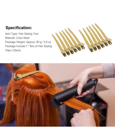 12PC Hair Styling Clips Set - Professional Salon Hairpins in 6 Colors | Durable Steel Hair Clips for Hairdressing - Buy Online on GoSupps.com