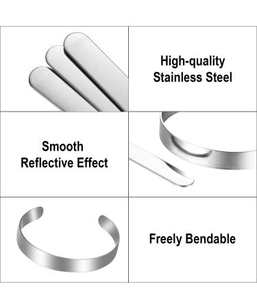 18 Pieces Stainless Steel Bangle Blanks, DIY Cuff Bracelet for Stamping Jewelry - 3/8 x 6 Inches - Buy Online on GoSupps.com