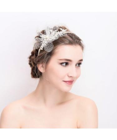 Frcolor Crystal Wedding Headband | Pearl Flower Hairband Tiara | Bridal Hair Accessories - Shop Internationally - Buy Online on GoSupps.com