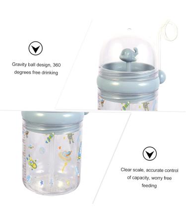 Toddmomy Blue Spout Cup Straw Tumbler for Kids | 15x6x6cm Tritan Toddler Sippy Cup with Straw - Buy Online on GoSupps.com