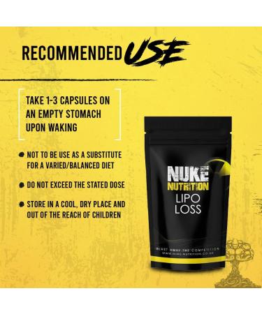 Nuke Nutrition Lipo Loss Tablets - 120 Count | Maximum Strength Weight Loss Pills | Fast-Acting Keto Shred Fat Burner with Ginseng, Green Tea, Acai Berry & Caffeine - Buy Online on GoSupps.com