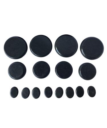 Oksano Massage Stones 16 Pack Large Hot Warm Hot Stone Massage Set Basalt Stone Ideal for Spas Massage Therapy Relaxation