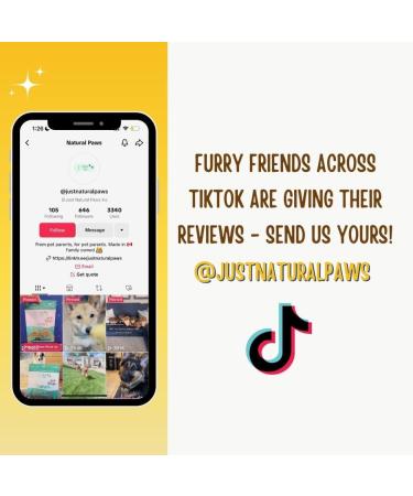 Just Natural Paws Peanut Butter & Banana Dog Treats - 2 Pack - Healthy Human-Grade Superfood Dog Training Treats Natural & Vegetarian No Preservatives or Additives - Buy Online on GoSupps.com