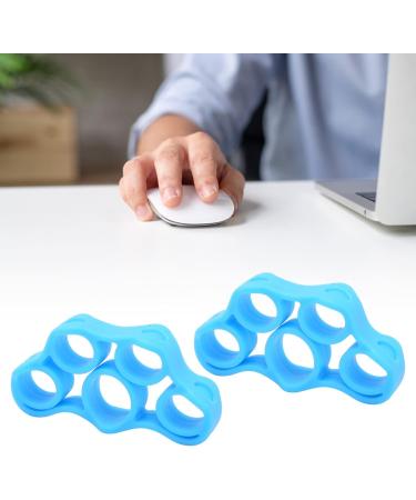 Finger Strength Trainer 2pcs Portable Environmentally Friendly Finger Movement Enhance Finger Grip Finger Strengthener for Recovery for Elderly Light Blue 6.6lb - Buy Online on GoSupps.com