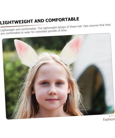 minkissy 2 Pairs Easter Party Hair Accessories Cosplay Bunny Ears Headpiece Rabbit Ear Headdress Alligator Hairpins Hair Clips Bunnies Lolita Hair Accessories Plush Miss Ear Clip Multicolor - Buy Online on GoSupps.com