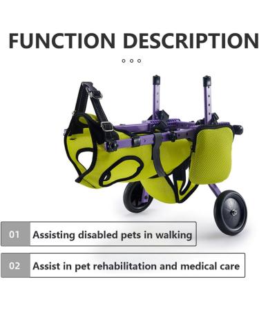 Dog Wheelchair for Small Dog Back Legs Adjustable Pets Cart with Wheels for Back Legs Assist Small Pets with Paralyzed Disabled Hind Limbs to Recover Mobility Dog Leg Brace and Hip Support (Yellow) - Buy Online on GoSupps.com
