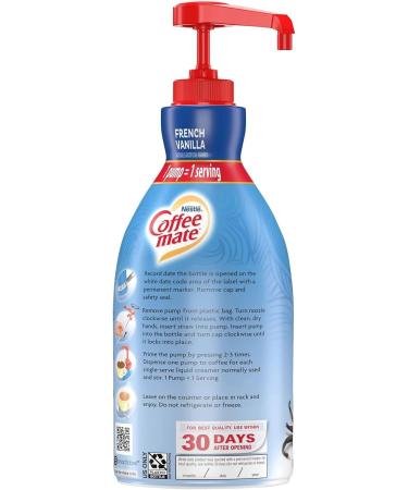 Coffee mate French Vanilla Liquid Concentrate 1.5 Liter Pump Bottle with World Food Shop Scoop - Buy Online on GoSupps.com