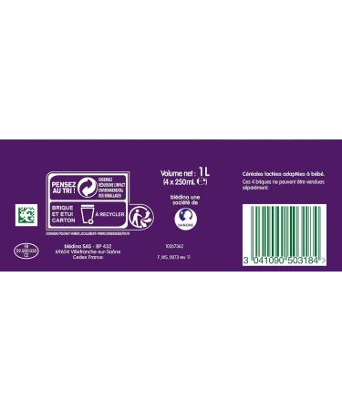 Bl dina Wheaty Milk Cereals Carrots From 6 Months 4 x 250 ml - Buy Online on GoSupps.com