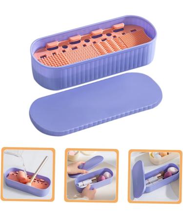 Angoily Makeup Brush Cleaning Boxes Box Makeup Brush Storage Box Purple Miss Container - Makeup Brush Cleaner Boxes - Buy Online on GoSupps.com