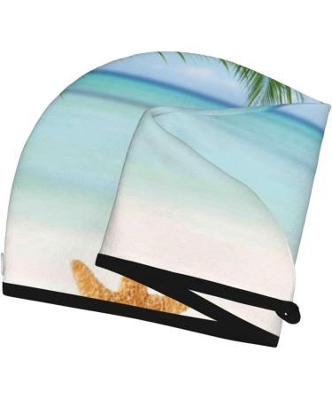 Starfish Beach Microfiber Hair Towel - Ultra-Absorbent Coral Velvet Wrap for Women | Quick Dry for Long Curly & Thick Hair - Buy Online on GoSupps.com