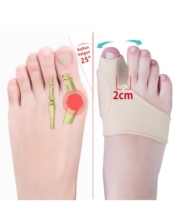JANMISI Bunion Corrector, Orthopedic Bunion Splint for Men and Women, Big Toe Hallux Valgus Hammer Toe Straightener (Day and night use(S size))