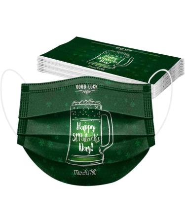 50PCS St Patricks Day Disposable Face_M sks for Adults 3-Layer Breathable Protection Holiday Party Decorations for Women Men - Buy Online on GoSupps.com