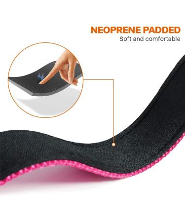 Taglory Soft Padded Neoprene Dog Collar for Medium Dogs - Adjustable & Reflective Hot Pink - Perfect for Training | 1 Pack - Buy Online on GoSupps.com