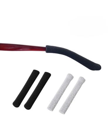 2 pairs of glasses ear pads glasses slide stop glasses ear pillow pads glasses earrings knit anti -slip glasses brick black/gray
