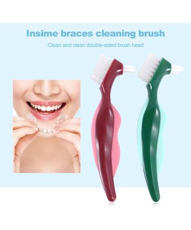 YOLIGAN Premium 2-Part Toothbrush - Hard Prosthesis & Portable Double-Side Cleaning Brush with Multi-Layered Bristles for Optimal Oral Care - Buy Online on GoSupps.com