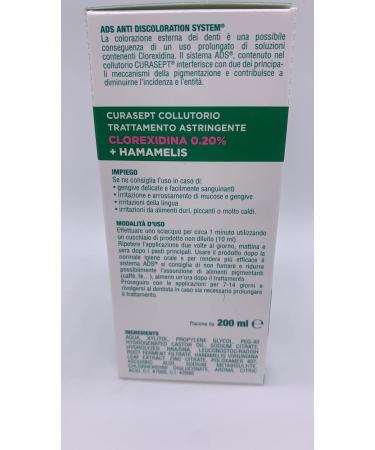 Curasept ADS Astringent Treatment - Chlorhexidine 0.20% Mouthwash 200ml | International Shipping Available - Buy Online on GoSupps.com