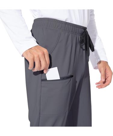 Maroaut Men's Lightweight Joggers Sweatpants - Dark Grey Large | Zipper Pockets, Gym Workout Pants for Running Track Athletic Casual - Buy Online on GoSupps.com