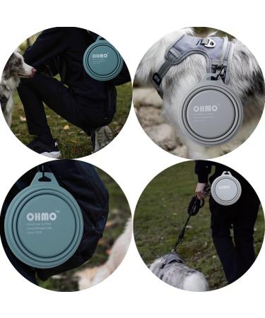 Buy Ohmo Foldable Dog Bowl - 2 Pack 400ml Premium Silicone Pet Water Bowl for Cats & Dogs - Portable & Lightweight for Outdoor Camping - Light Blue & Ash - Buy Online on GoSupps.com