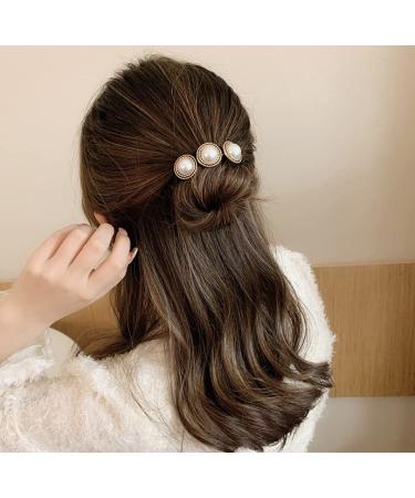 4Pcs Magic Hair Bun Maker with Pearl and Flower Foam Sponge - DIY Hair Styling Tool for Women and Girls - Buy Online on GoSupps.com