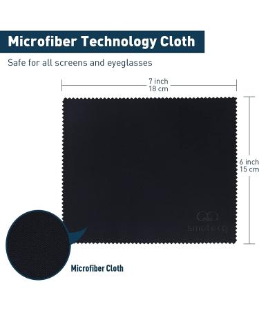 Glasses Cleaning Cloth  Premium Microfiber Lens and Screen Cleaner  Reusable and Washable - Pack of 8  7 x 6-Inch  Dark Blue and Grey 6" x 7"  8 Pack - Buy Online on GoSupps.com