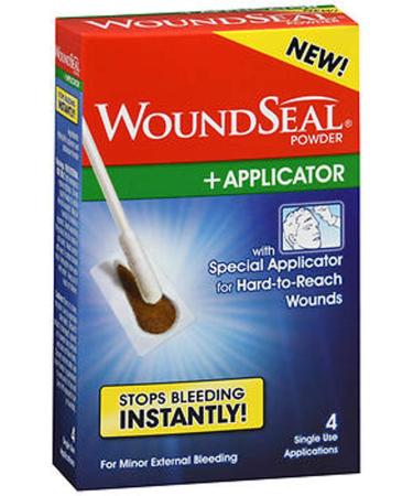 WoundSeal Powder and Applicator (4 single use applications) 4 Count (Pack of 1)