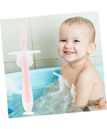 Hapinary 4-Piece Toddler Toothbrush Set - Infant & Baby Training Brushes with Lids - Pink Newborn Toothbrushes for Gentle Oral Care - Buy Online on GoSupps.com