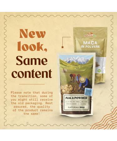 Organic Maca Powder 400g - Peruvian Superfood from Pure Maca Root - Vegetarian & Vegan Friendly - Gelatinised - NaturaleBio 400g - Buy Online on GoSupps.com
