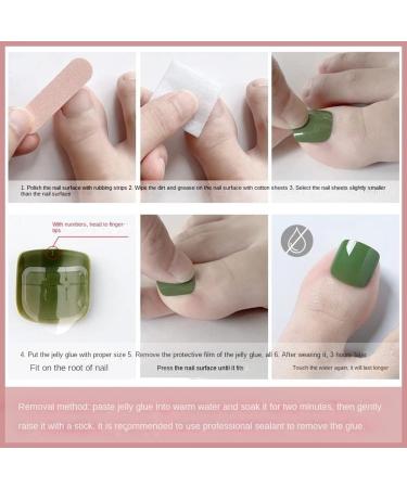 French Tip Press on Toenails for Women - Pink Nude White Glitter Design - 24Pcs - Buy Online on GoSupps.com