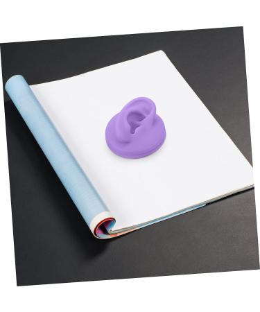 DOITOOL 2pcs Colored Ear Model Piercing Jewelry Earring Holder Stand - Purple Ear Displays for Practice - 6.5x6.5CM - Buy Online on GoSupps.com