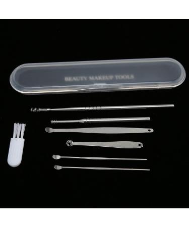 7-in-1 Ear Wax Remover Tool Set - Portable Stainless Steel Ear Cleaning Kit with Brush & Storage | International Shipping Available - Buy Online on GoSupps.com