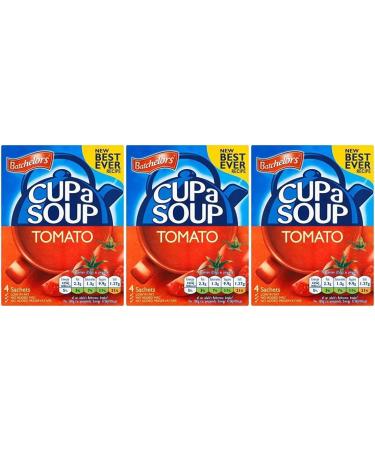 Value Bundle: BATCHELORS CUP A SOUP - Tomato - Healthy Snacks for Adults & Kids - British Snacks - 4 Per Box 3 Boxes Total - Custom Value Bundle Branded Package of 12 (12 Pack Tomato) Tomato 22 g (Pack of 12) - Buy Online on GoSupps.com
