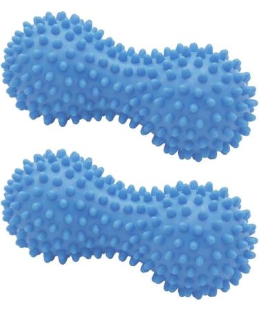 Stinge Peanut Shape Massage Ball - Spiky Hand & Foot Massage Device for Deep Muscle Relaxation - 2 Pieces Blue Roller - Buy Online on GoSupps.com