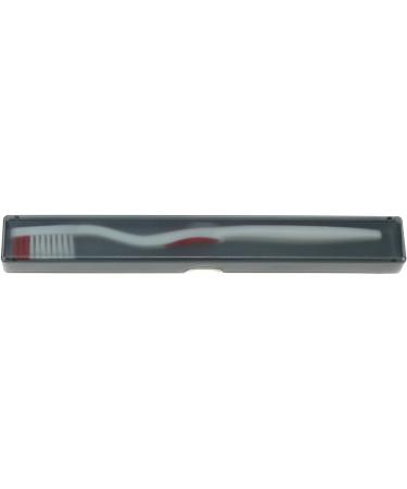 COM-FOUR 2-Pack Toothbrush Case - Transport & Storage Box for Hand Toothbrushes | Transparent & Black 20 cm | Ideal for Travel & Organization - Buy Online on GoSupps.com
