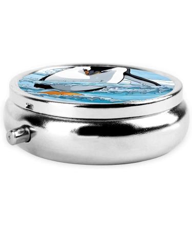 Buy Cute Penguins Baby Pill Box - 3 Compartment Travel Organizer for Vitamins & Medicine | Mini Decorative Pocket Purse - Buy Online on GoSupps.com