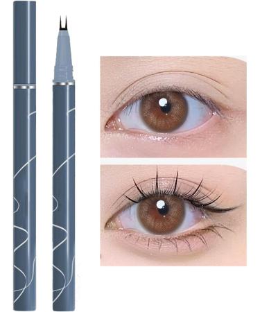 Waterproof Eyeliner Double Tip Lower Eyelash Pencil Waterproof Dual Pronged Bottom Eyelashes Long Lasting Eye Liner Liquid Eyeliner Natural 3D Under Lashes for Eye Makeup Black - Buy Online on GoSupps.com