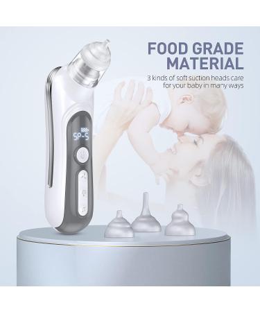 Electric Nasal Aspirator for Baby - Rechargeable with 3 Silicone Heads | 5-Gear Adjustable Suction | Baby Nose Sucker for Toddlers with Music and Light Soothing Function - Buy Online on GoSupps.com