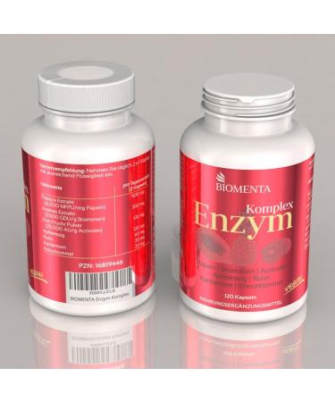 Biomenta Multi Enzyme Complex - 120 Vegan Capsules with Papaya Pineapple & Apple Cider Vinegar | High Dose Premium Digestive Support - Buy Online on GoSupps.com