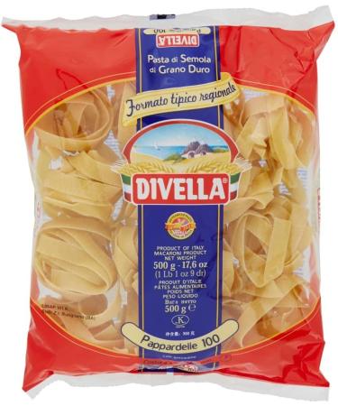  Italian Gourmet E.R. Divella Pappardelle No. 100 Durum Wheat Semolina Pasta 500g + 400g Box - Buy Online on GoSupps.com