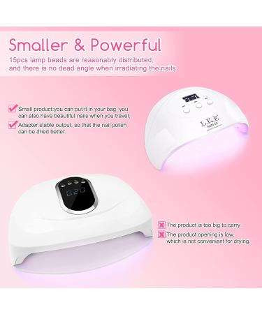 Professional 72W UV LED Nail Lamp for Gel Polish - Wisdompark Nail Dryer with 3 Timers | Large Size - Buy Online on GoSupps.com