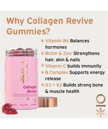 Nutriburst - Vegan Collagen Revive Gummies Multipack - Biotin (50 g) Hyaluronic Acid (100mg) + Vitamin C (80mg) - Support Natural Collagen Production Healthy Hair Nails & Bones - 3 Month Supply Collagen Booster - Biotin Hyaluronic Acid 60 count (Pack of 3 - Buy Online on GoSupps.com