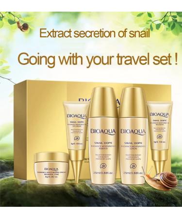 BIOAQUA Snail Mucus Skin Moisturizing Eye Toner Essence BB Cream 5pcs Set Gift Box - Buy Online on GoSupps.com